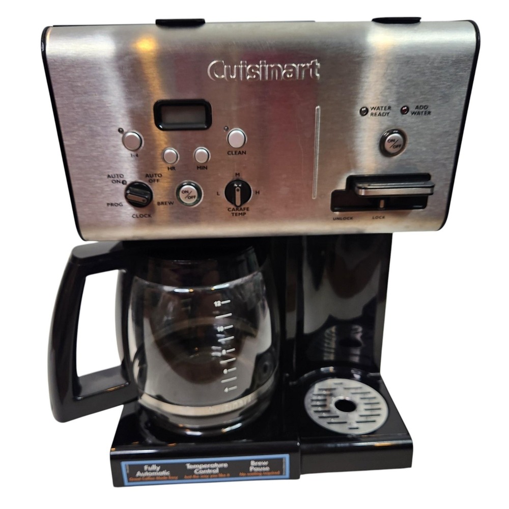 Cuisinart 12 Cup Programmable Coffee Maker Black CHW-12FR Hot Water System